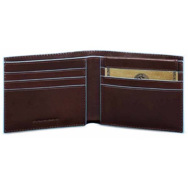 Piquadro BL SQUARE/Cognac Портмоне гориз. с отдел. для док. с RFID защитой (11x9x1,5)