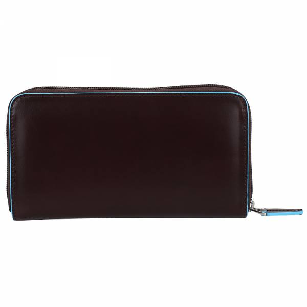Piquadro BL SQUARE/Cognac  Портмоне верт. на молнии с RFID защитой (19x10x2,2)