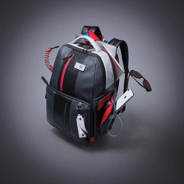 Piquadro URBAN Bagmotic/Grey-Black Рюкзак с отдел. д/ноутбука 15,6"/iPad с USB/антивор (34x44x19,5)