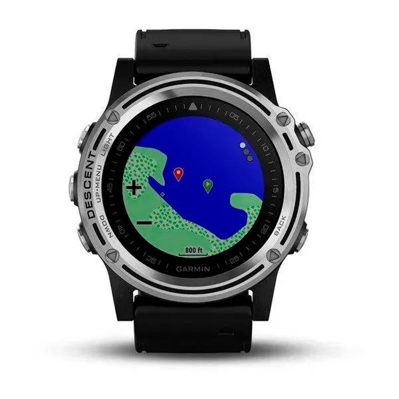Garmin Descent™ Mk1 Silver with Black band Garmin Descent™ Mk1 Silver with Black band