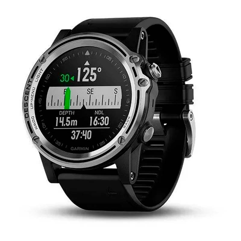 Garmin Descent™ Mk1 Silver with Black band Garmin Descent™ Mk1 Silver with Black band