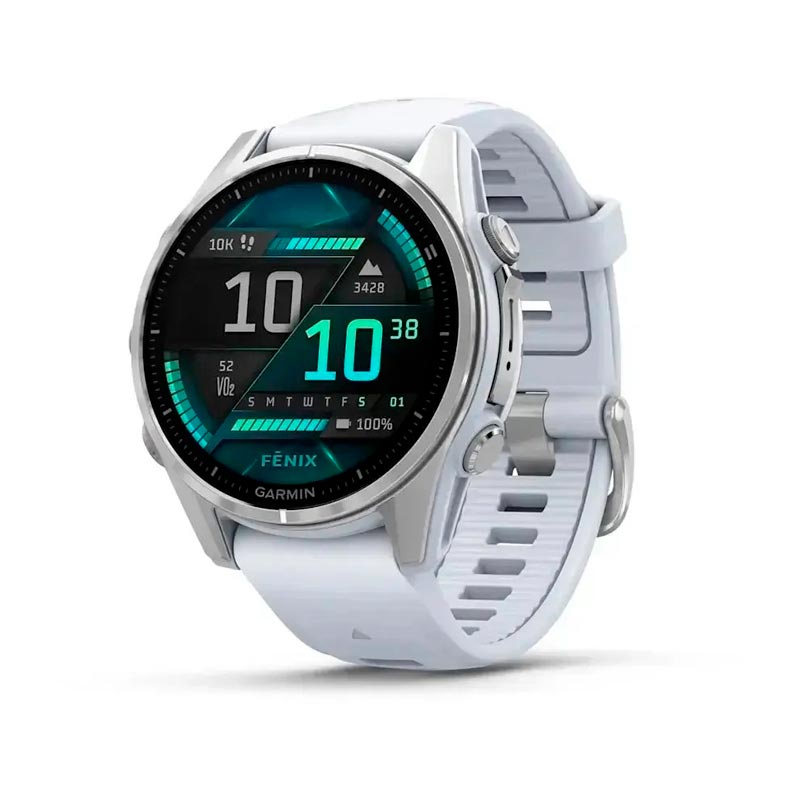 Garmin fenix 8 43mm,AMOLED,Glass,BareSS/Whitestone,WhitestoneBnd