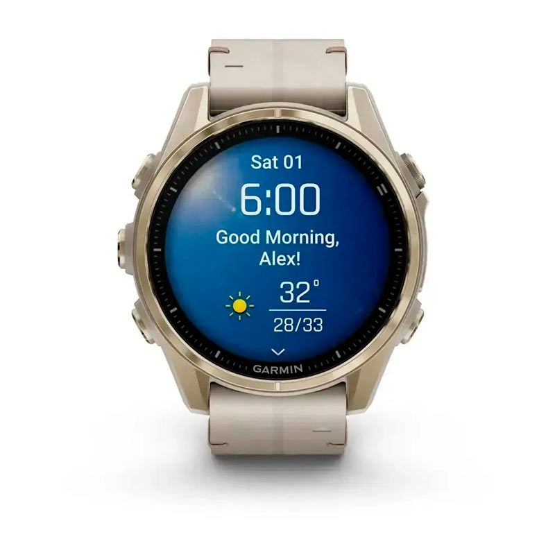 Garmin fenix 8 43mm,AMOLED,Saph,SftGldSS/FogGryLeatherBnd,Excl Garmin fenix 8 43mm,AMOLED,Saph,SftGldSS/FogGryLeatherBnd,Excl
