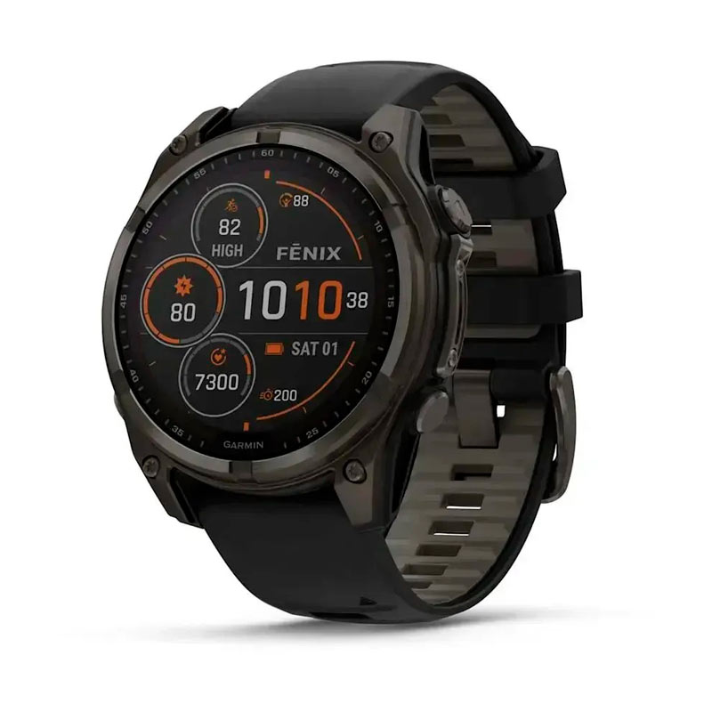 Garmin fenix 8 47mm,Saph Solar,CrbnGry Ti/Blk,Blk/PblGryBnd