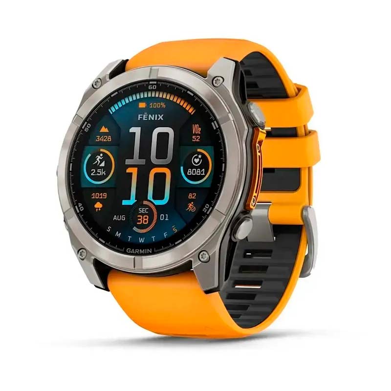 Garmin fenix 8 51mm, AMOLED, Saph, Ti/Bare/Grpht, SparkOrg/GrphtBd