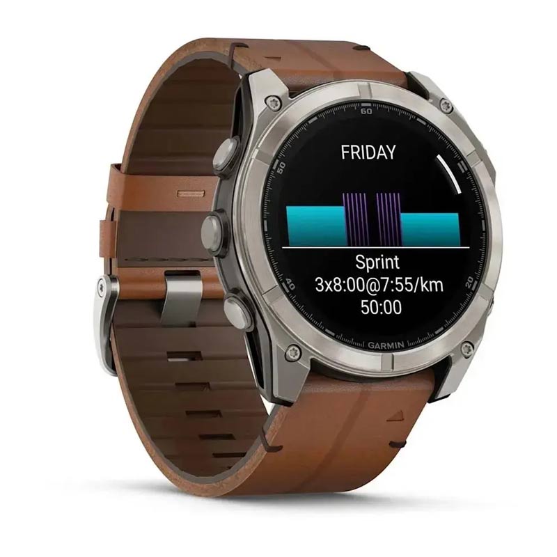 Garmin fenix 8 51mm,AMOLED,Sapphire, Bare Ti, Blk/Chsnt Lthr Garmin fenix 8 51mm,AMOLED,Sapphire, Bare Ti, Blk/Chsnt Lthr