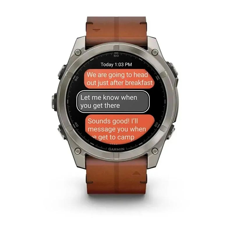 Garmin fenix 8 51mm,AMOLED,Sapphire, Bare Ti, Blk/Chsnt Lthr Garmin fenix 8 51mm,AMOLED,Sapphire, Bare Ti, Blk/Chsnt Lthr