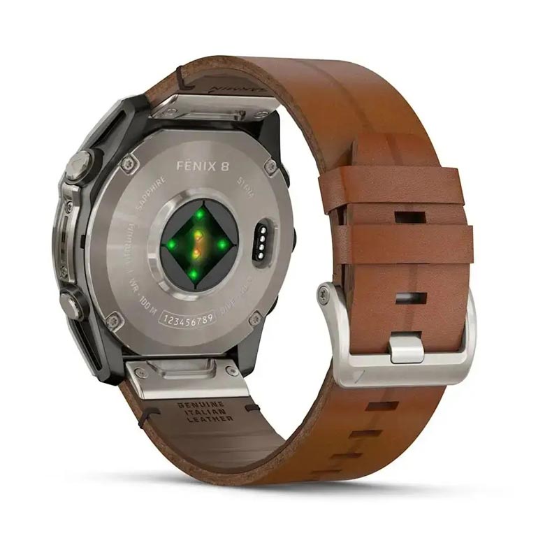 Garmin fenix 8 51mm,AMOLED,Sapphire, Bare Ti, Blk/Chsnt Lthr Garmin fenix 8 51mm,AMOLED,Sapphire, Bare Ti, Blk/Chsnt Lthr