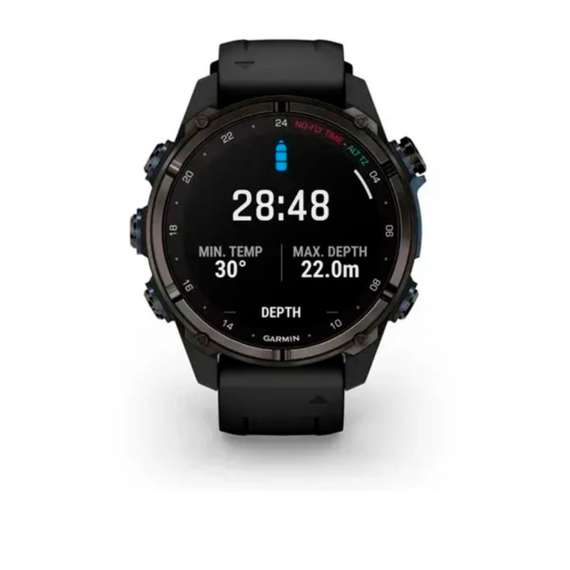 Garmin Смарт-годинник Garmin Descent Mk3i - 43 мм, титан Carbon Grey DLC з чорним силіконовим ремінцем + трансивер Descent T2 Garmin Смарт-годинник Garmin Descent Mk3i - 43 мм, титан Carbon Grey DLC з чорним силіконовим ремінцем + трансивер Descent T2