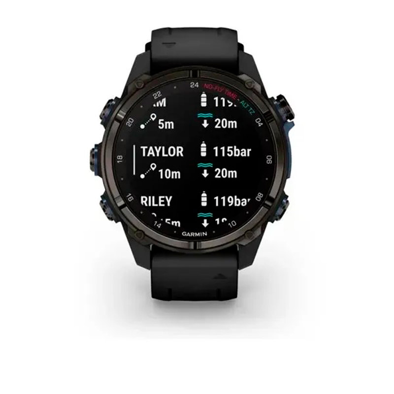 Garmin Смарт-годинник Garmin Descent Mk3i - 43 мм, титан Carbon Grey DLC з чорним силіконовим ремінцем + трансивер Descent T2 Garmin Смарт-годинник Garmin Descent Mk3i - 43 мм, титан Carbon Grey DLC з чорним силіконовим ремінцем + трансивер Descent T2