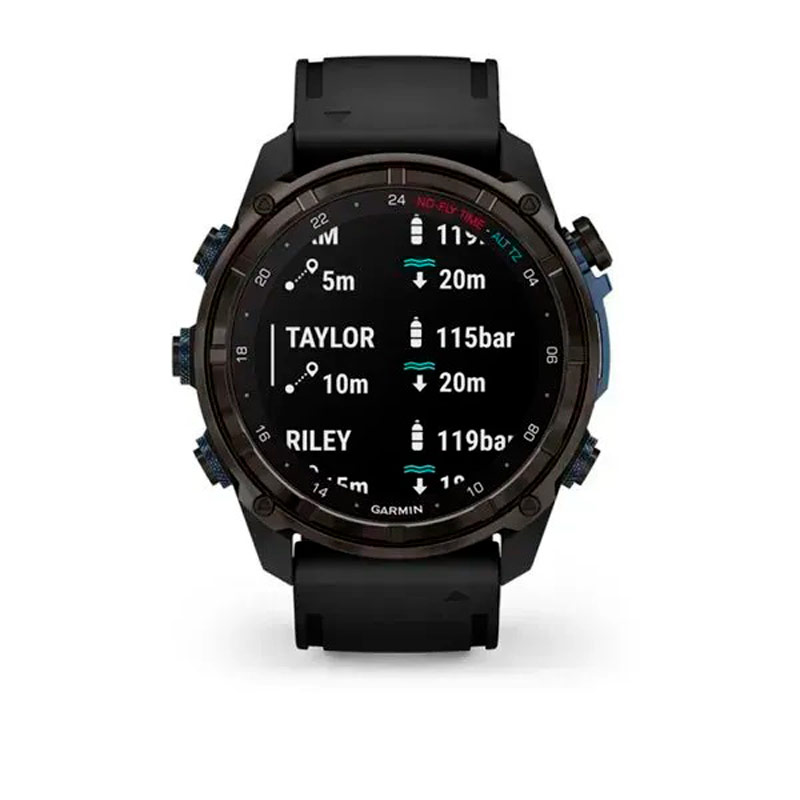 Garmin Смарт-годинник Garmin Descent Mk3i - 51 мм, титан Carbon Grey DLC з чорним силіконовим ремінцем + трансивер Descent T2 Garmin Смарт-годинник Garmin Descent Mk3i - 51 мм, титан Carbon Grey DLC з чорним силіконовим ремінцем + трансивер Descent T2